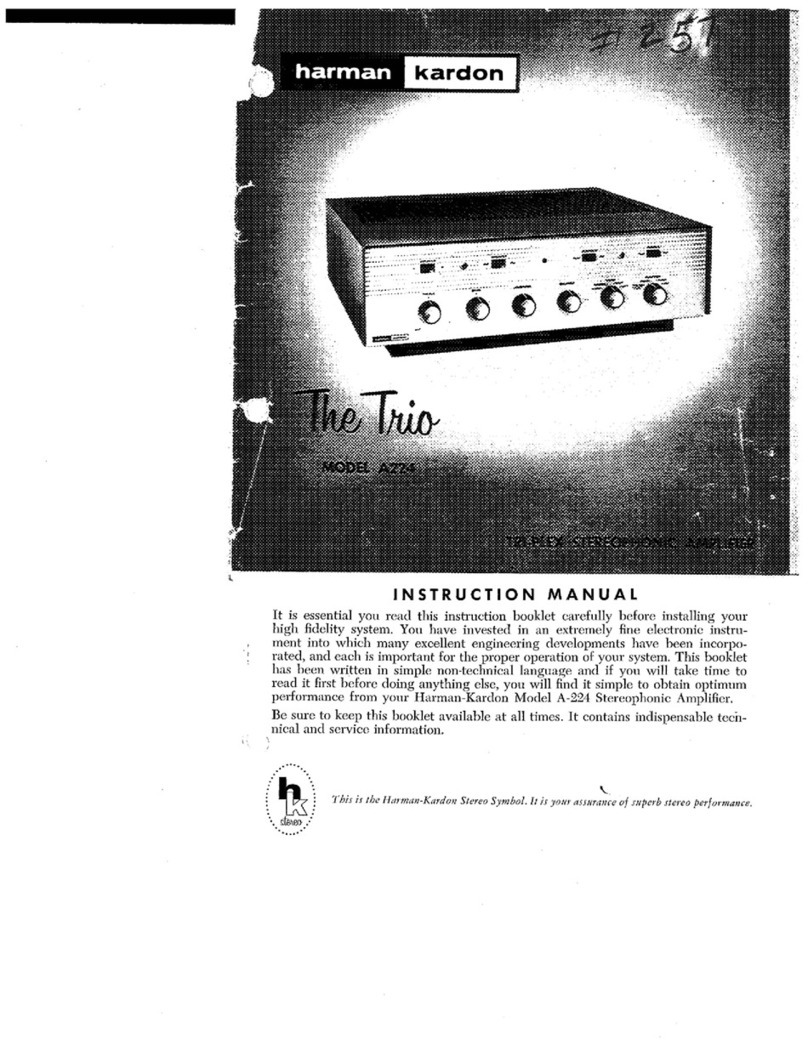 Harman Kardon THE TRIO A-224 instruction manual Harman Kardon THE TRIO A-224 instruction manual