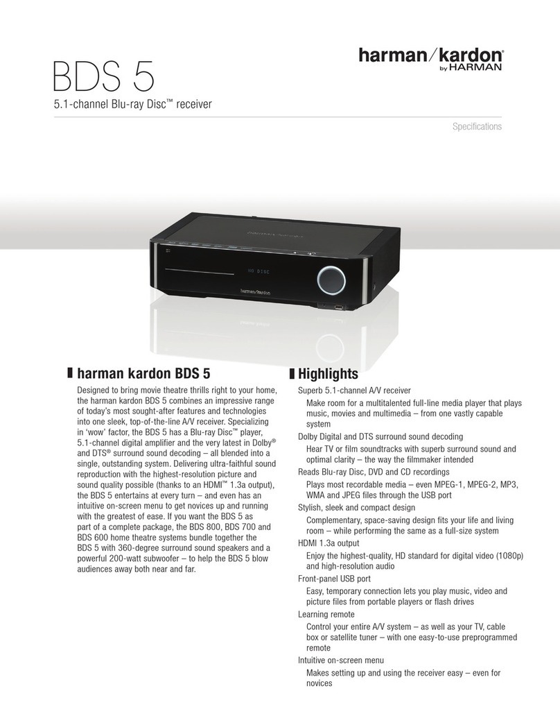 Harman Kardon BDS 5 SO Specifications
