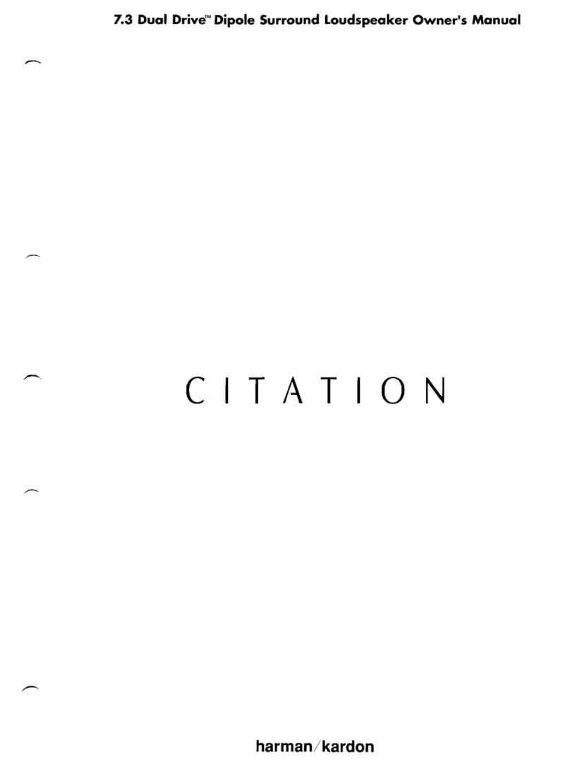 Harman Kardon Dual Drive CITATION 7.3 owner's manual
