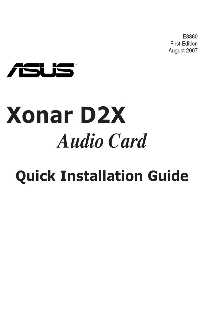 Asus Audio Card Xonar D2X User manual