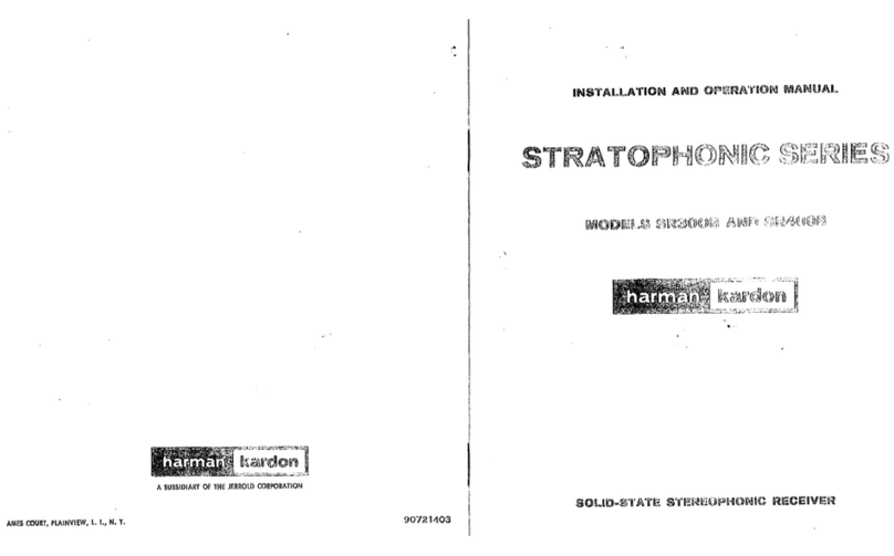 Harman Kardon Stratophonic SR300B User manual