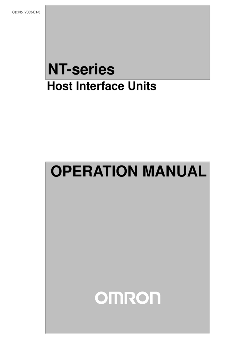 Omron NT - 10-1993 Operation manual
