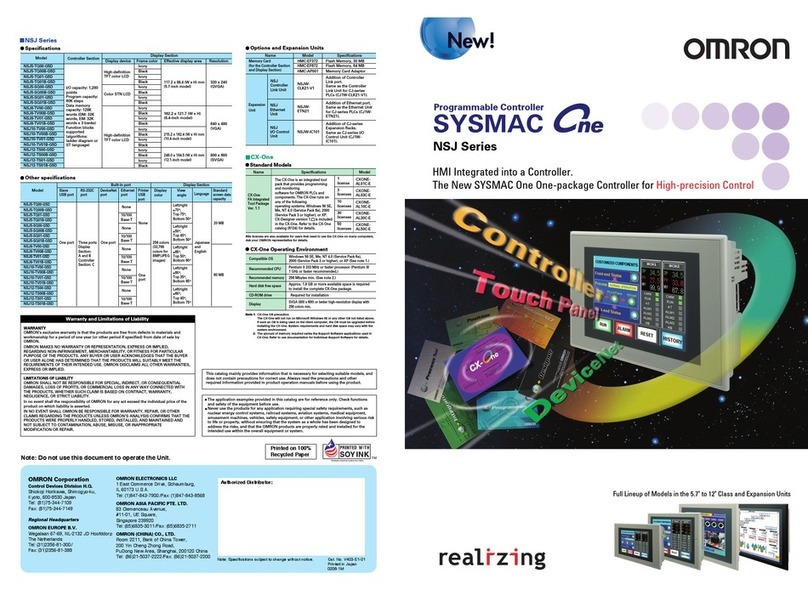 Omron ONE NSJ - INSTRUCTIONS User manual