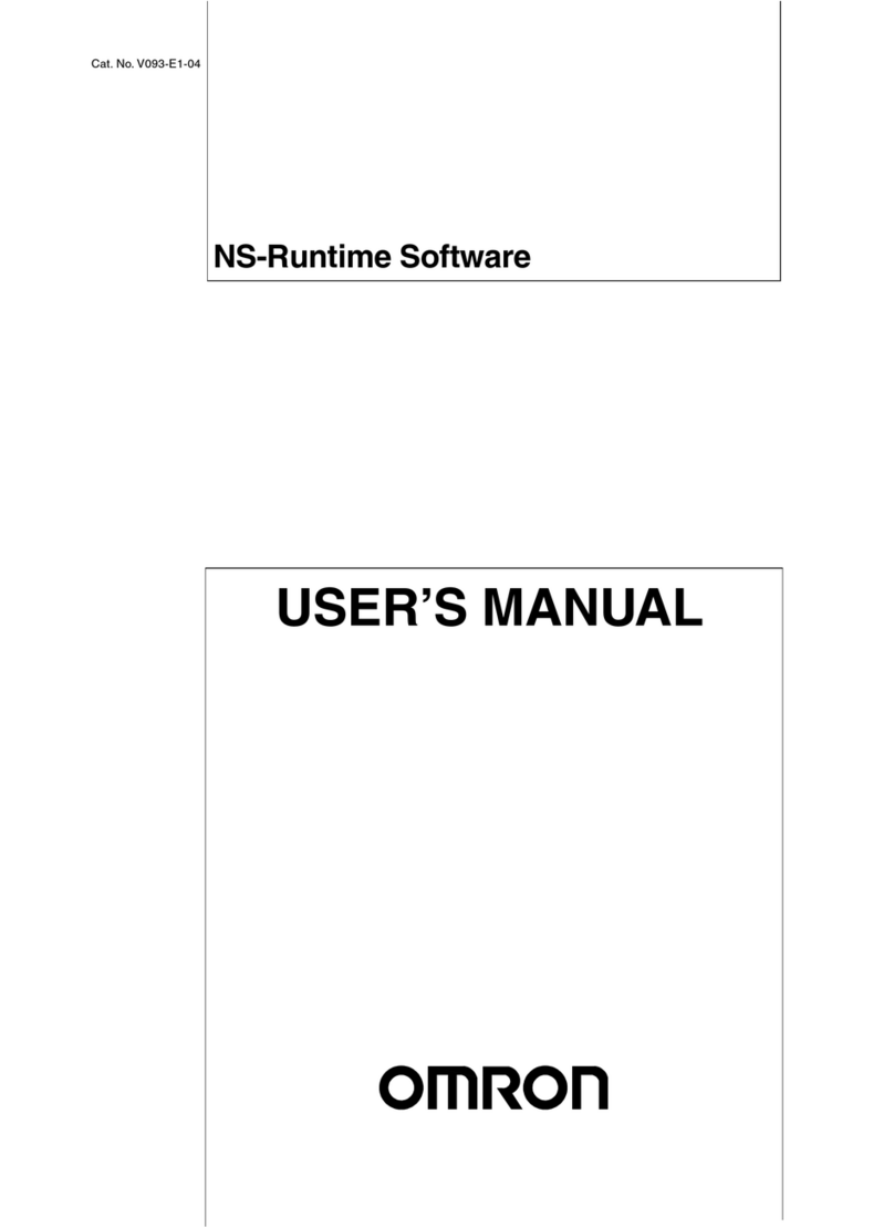 Omron NS-RUNTIME - SOFTWARE 2007 User manual