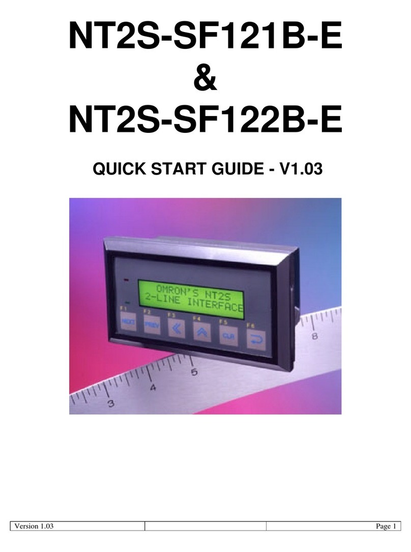 Omron NT2S-SF121B-E - quick start guide
