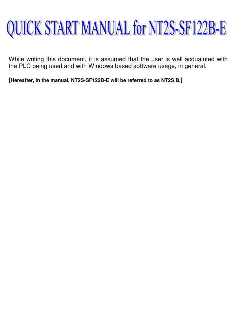 Omron NT2S-SF122B-E START V1.03 Quick start manual