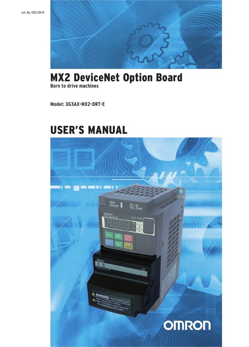 Omron MX2 DEVICENET OPTION BOARD User manual Omron MX2 DEVICENET OPTION BOARD User manual