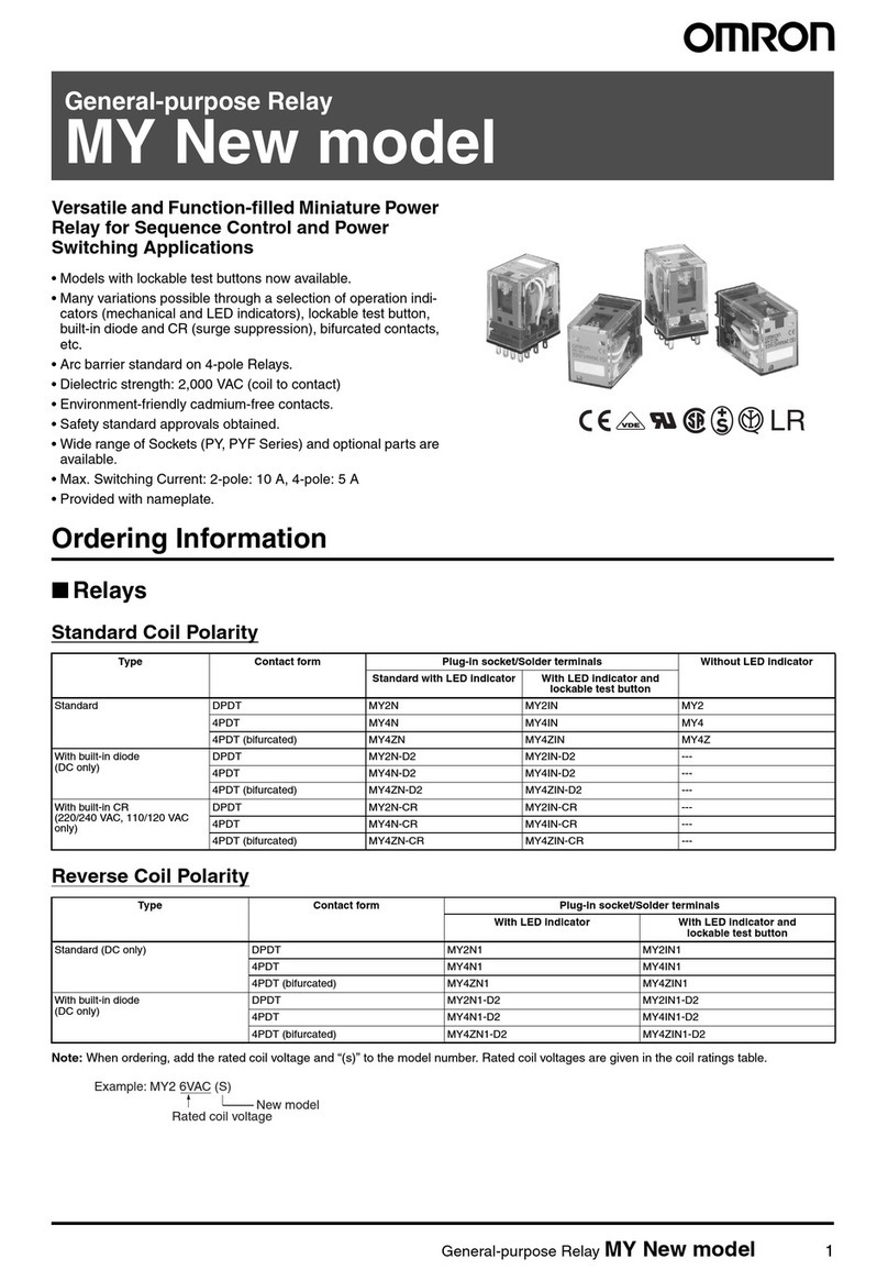 Omron MY - datasheet