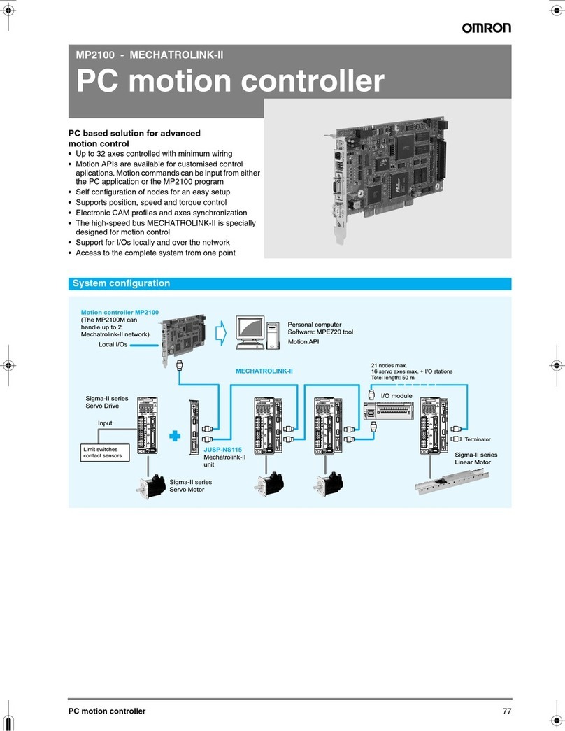 Omron MECHATROLINK-II MP2100 datasheet