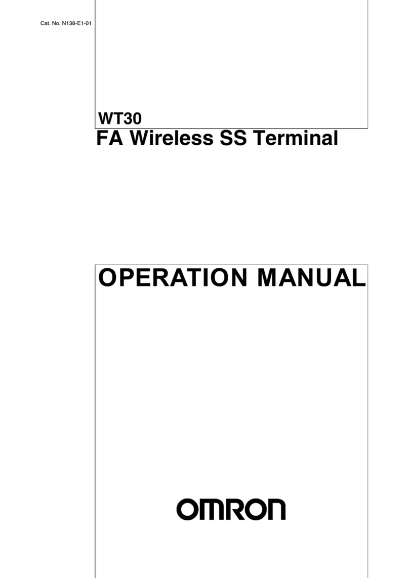 Omron WT30 Operation manual Omron WT30 Operation manual