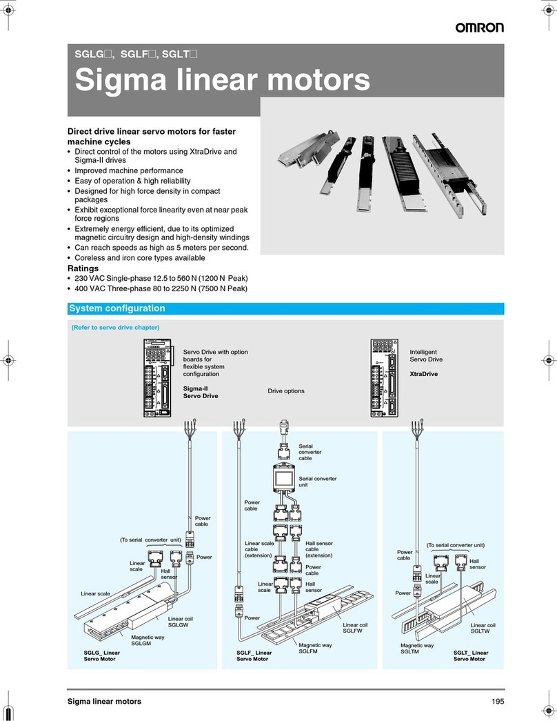 Omron SIGMA LINEAR MOTORS - datasheet