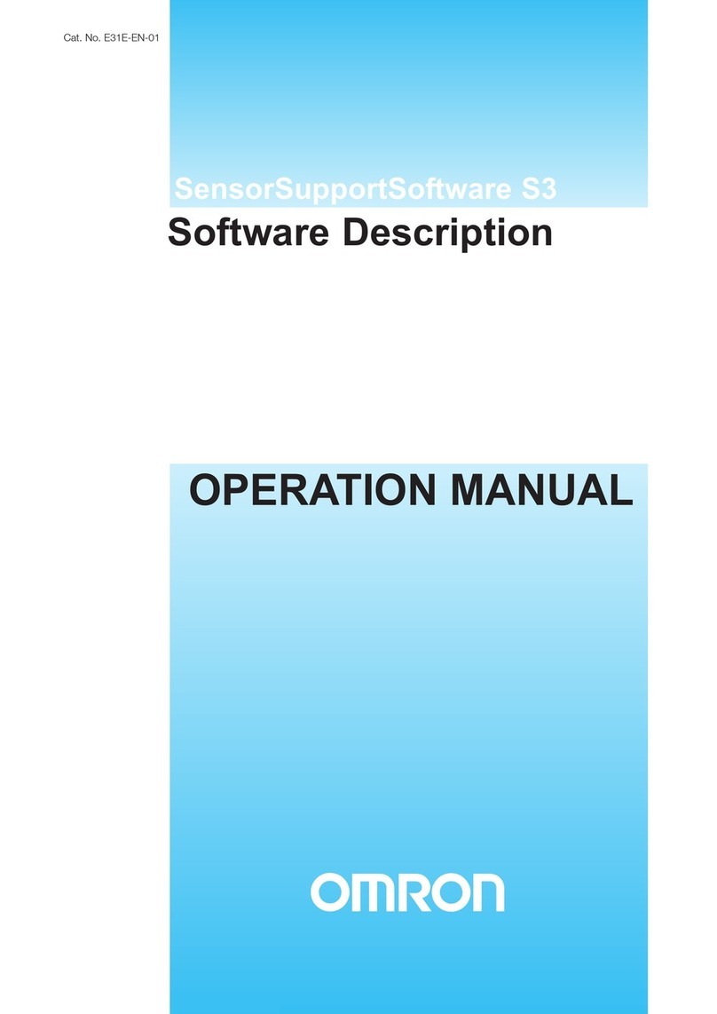 Omron SENSOR SUPPORT SOFTWARE S3 User manual