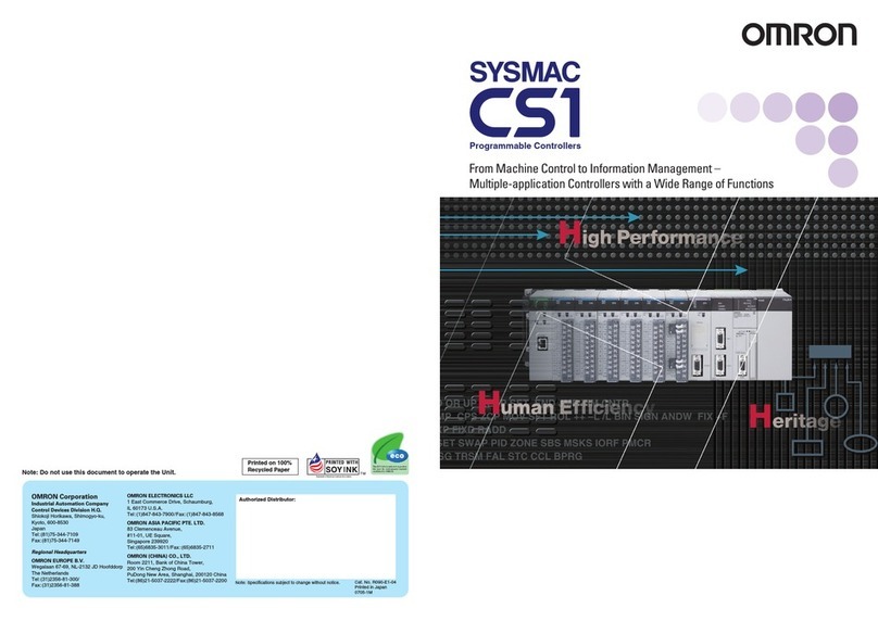 Omron CS1 - User manual Omron CS1 - User manual