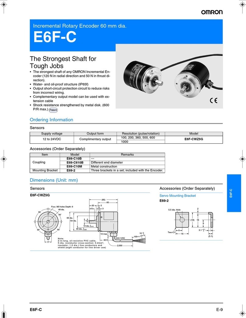 Omron E6F-C User manual Omron E6F-C User manual