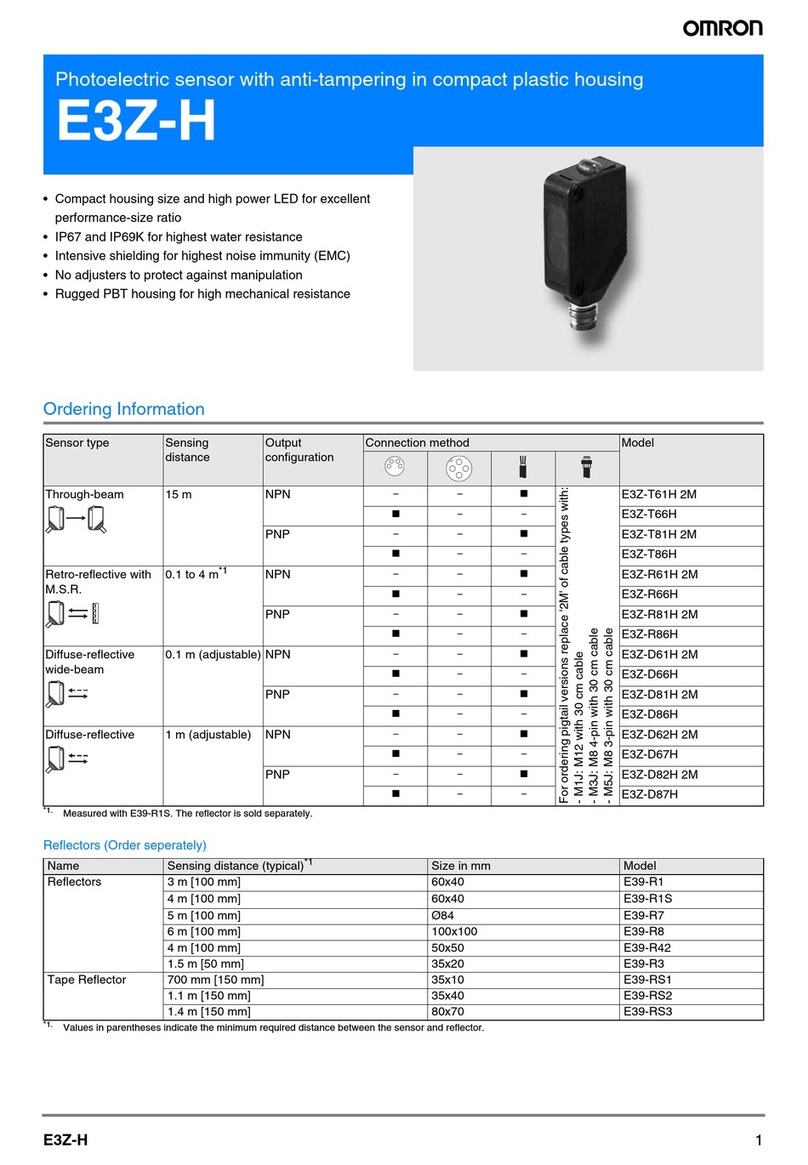 Omron E3Z-H User manual Omron E3Z-H User manual
