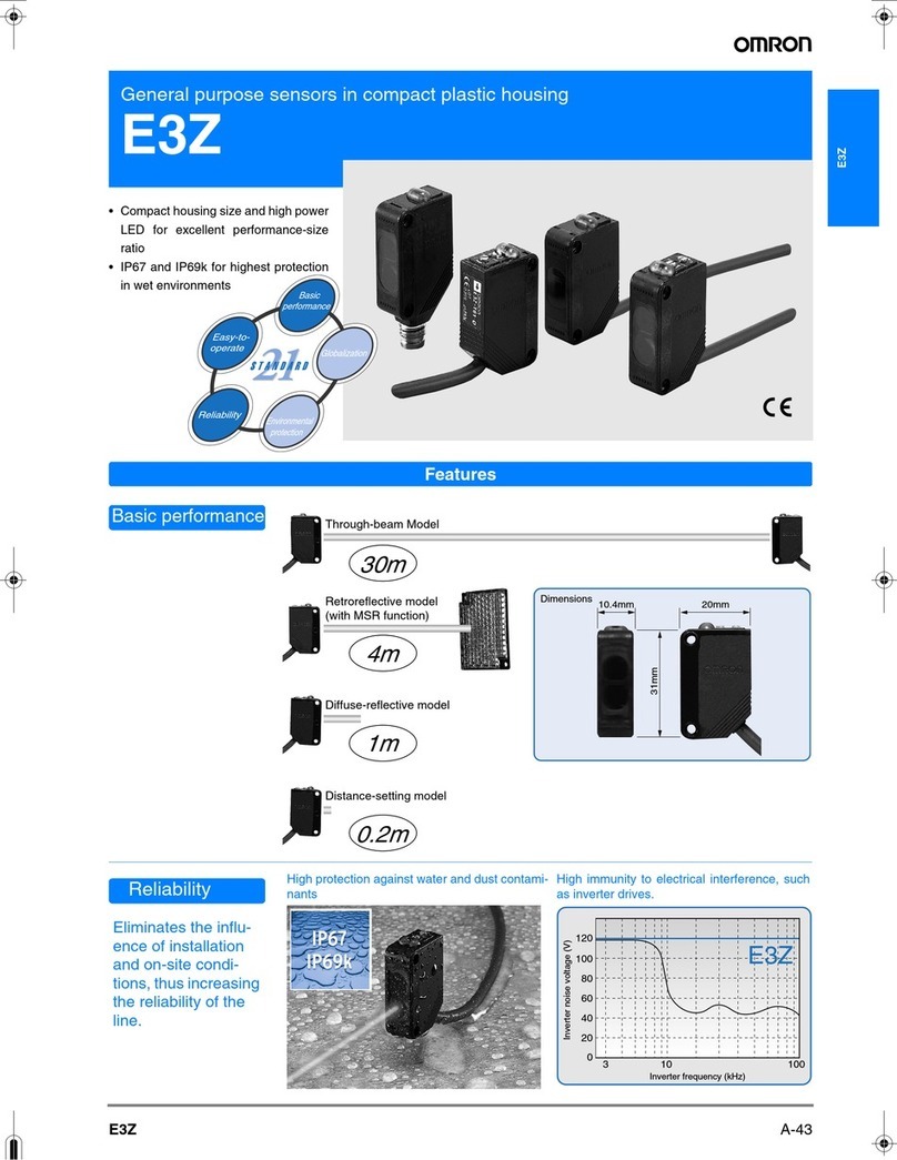 Omron E3Z series User manual Omron E3Z series User manual