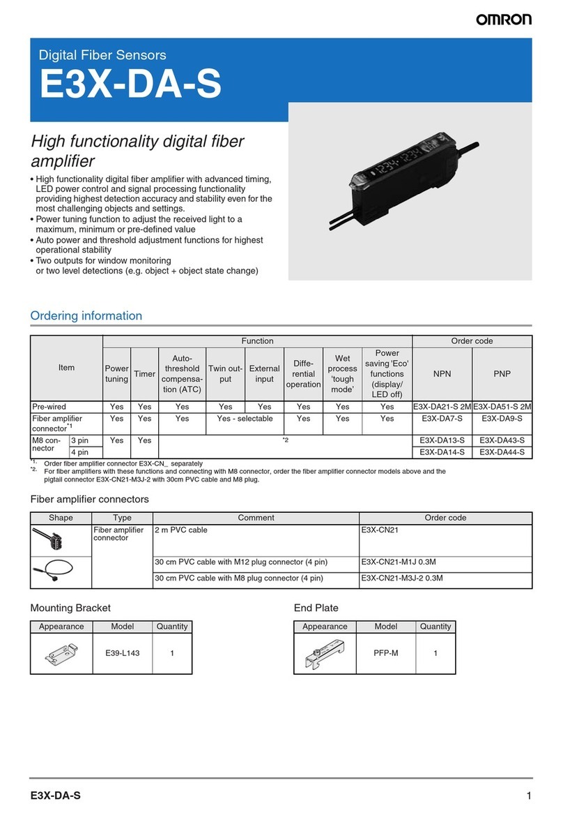 Omron E3X-DA-S User manual Omron E3X-DA-S User manual