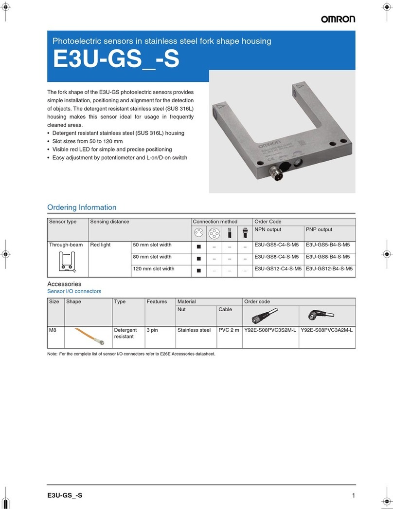 Omron E3U-GS-S User manual Omron E3U-GS-S User manual