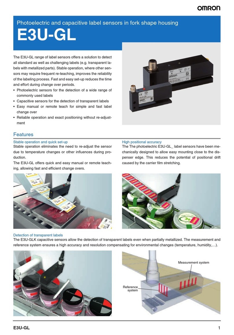 Omron E3U-GL User manual Omron E3U-GL User manual