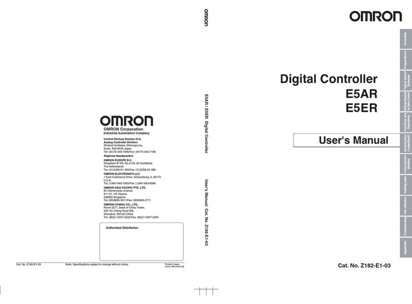 Omron E5AR User manual Omron E5AR User manual