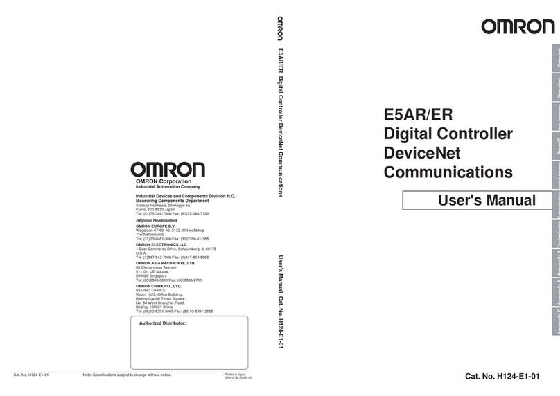 Omron E5AR User manual