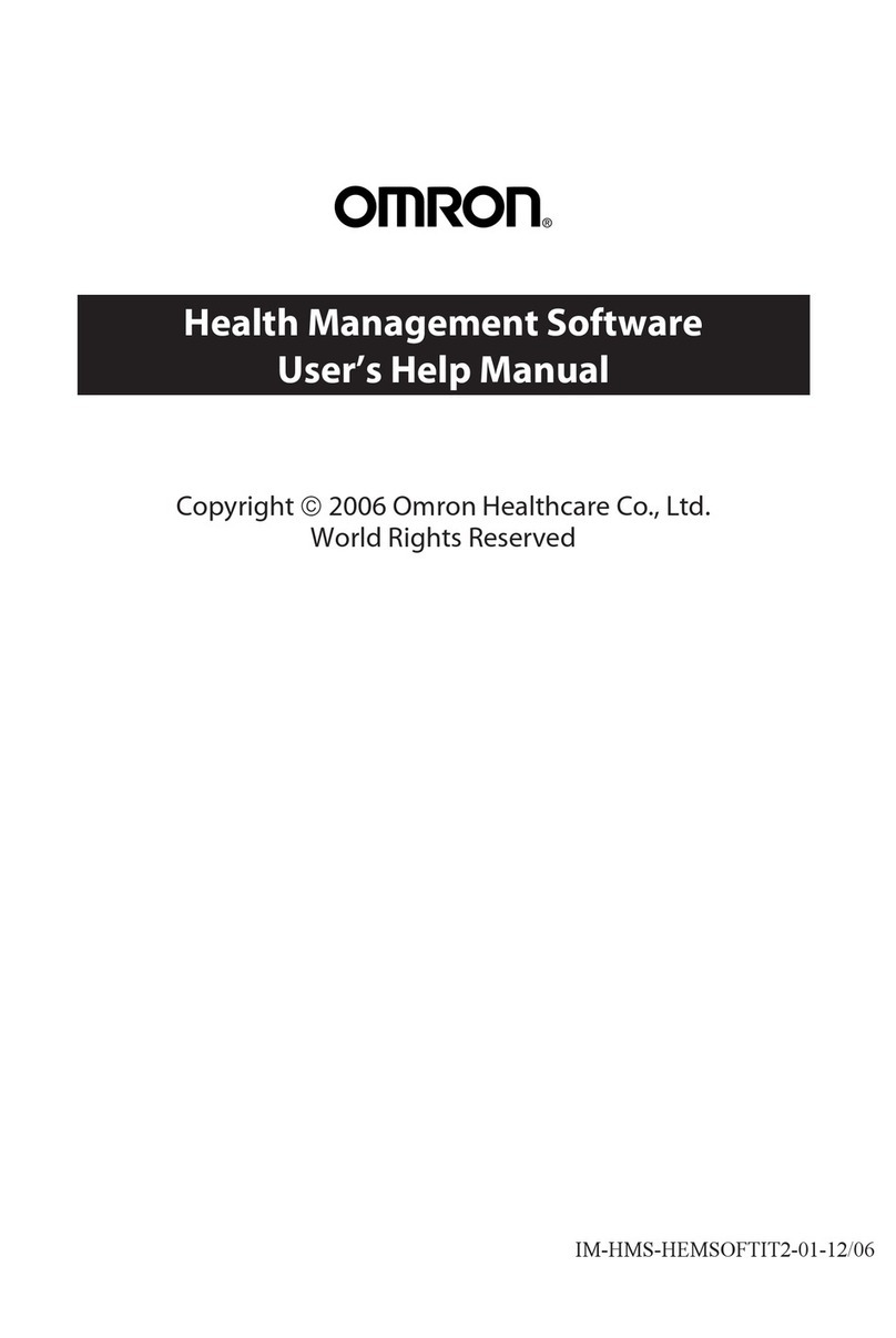 Omron HEALTH MANAGEMENT SOFTWARE - HELP manual Omron HEALTH MANAGEMENT SOFTWARE - HELP manual