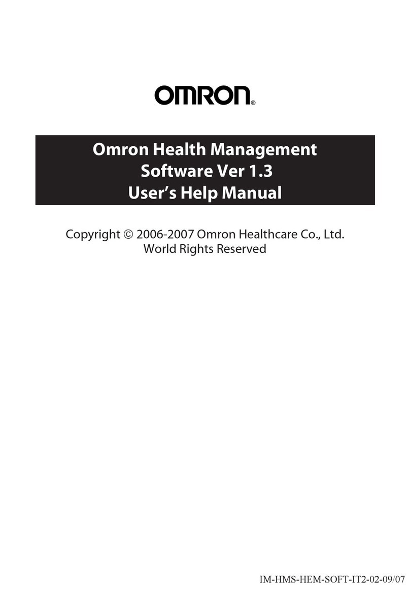 Omron HEALTH MANAGEMENT - SOFTWARE VERSION 1-3 -... manual