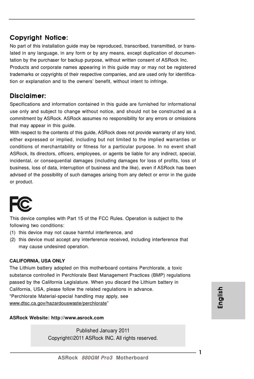 ASROCK 880GM PRO3 User manual ASROCK 880GM PRO3 User manual