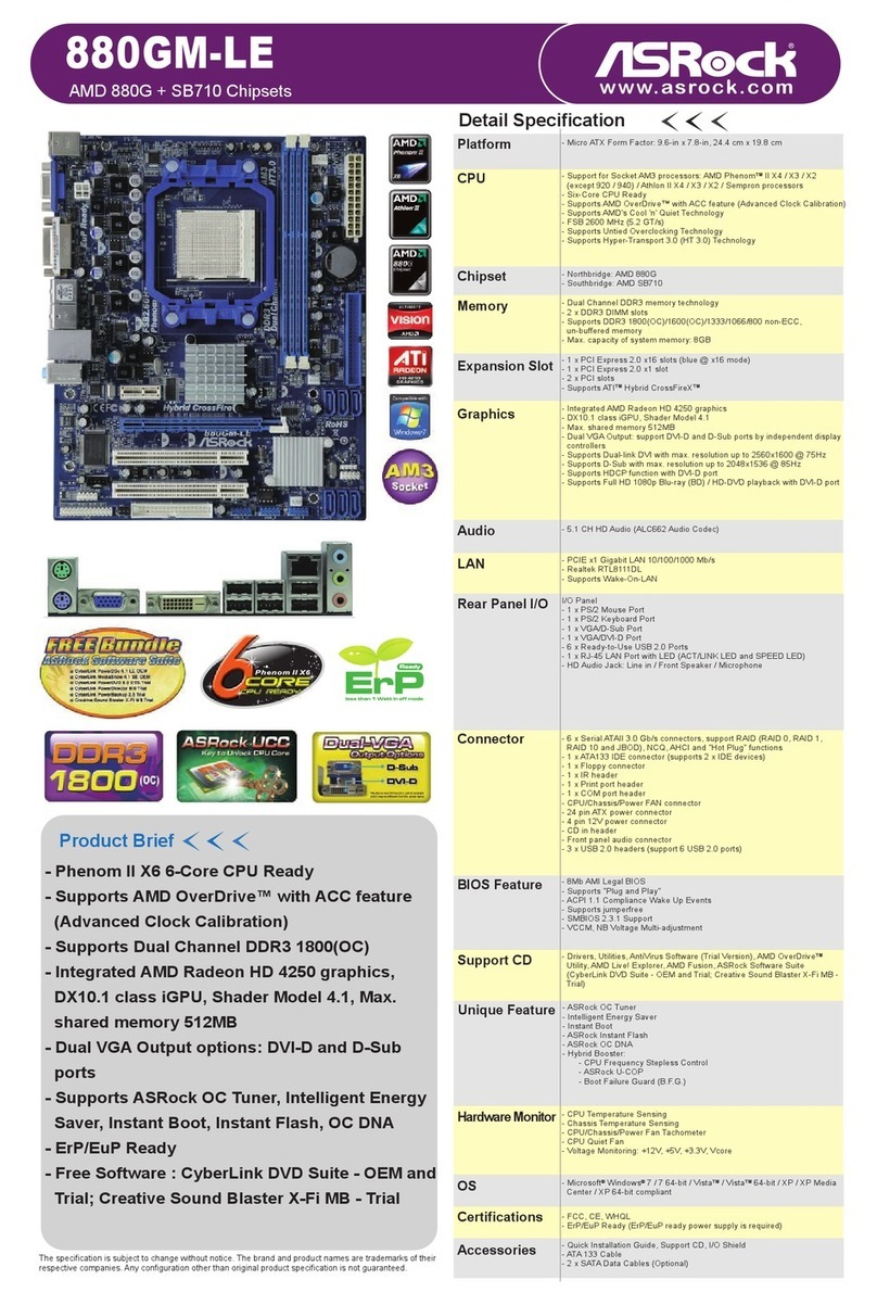 ASROCK 880GM-LE FX User manual