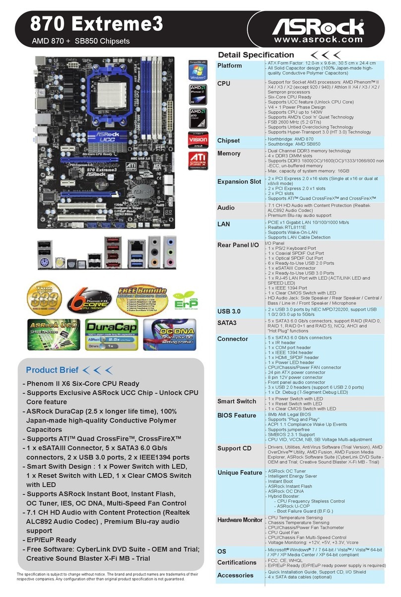 ASROCK 870 EXTREME3 User manual