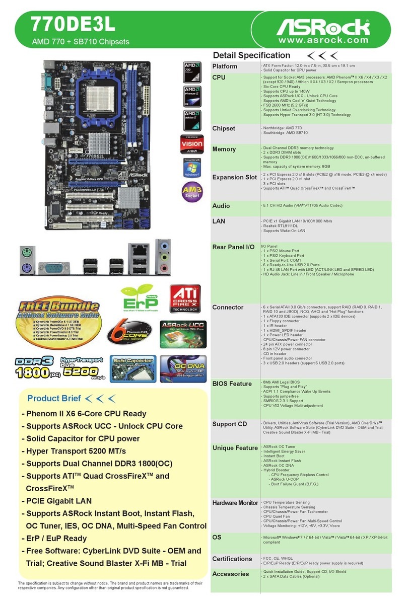 ASROCK 770DE3L - AMD RAID User manual
