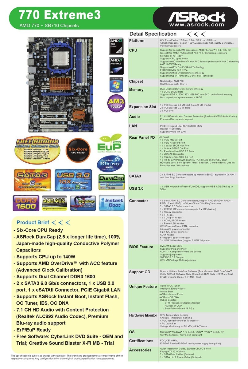 ASROCK 770 Extreme3 User manual