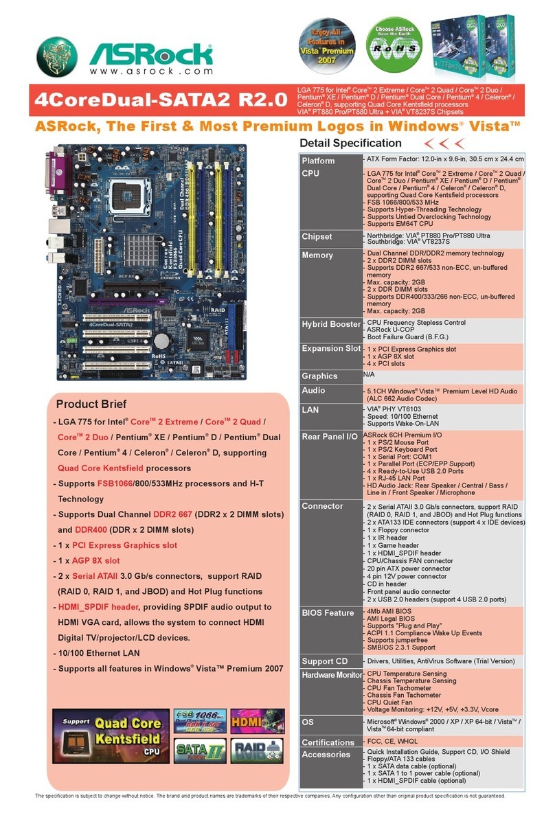 ASROCK 4CoreDual-SATA2 R2.0 Specifications