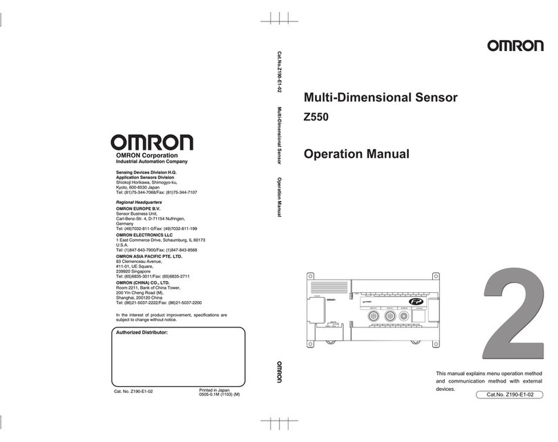 Omron Z550 User manual Omron Z550 User manual