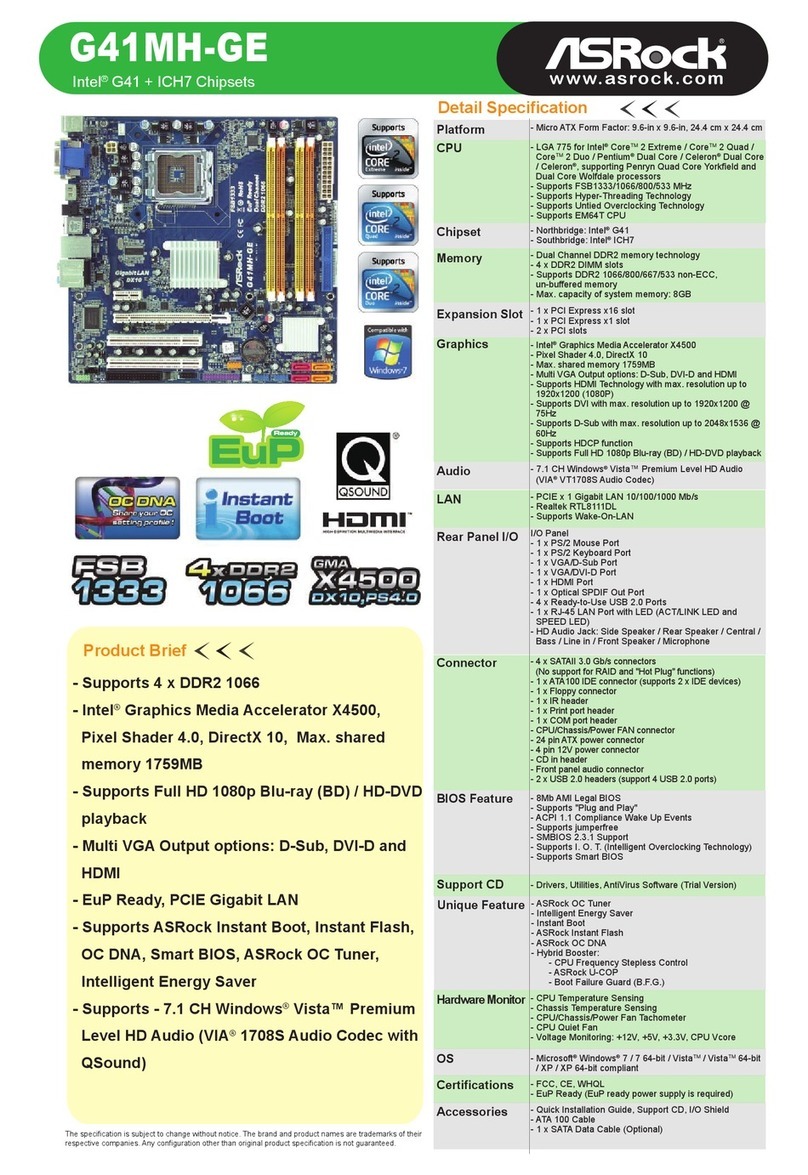 ASROCK G41MH-GE User manual