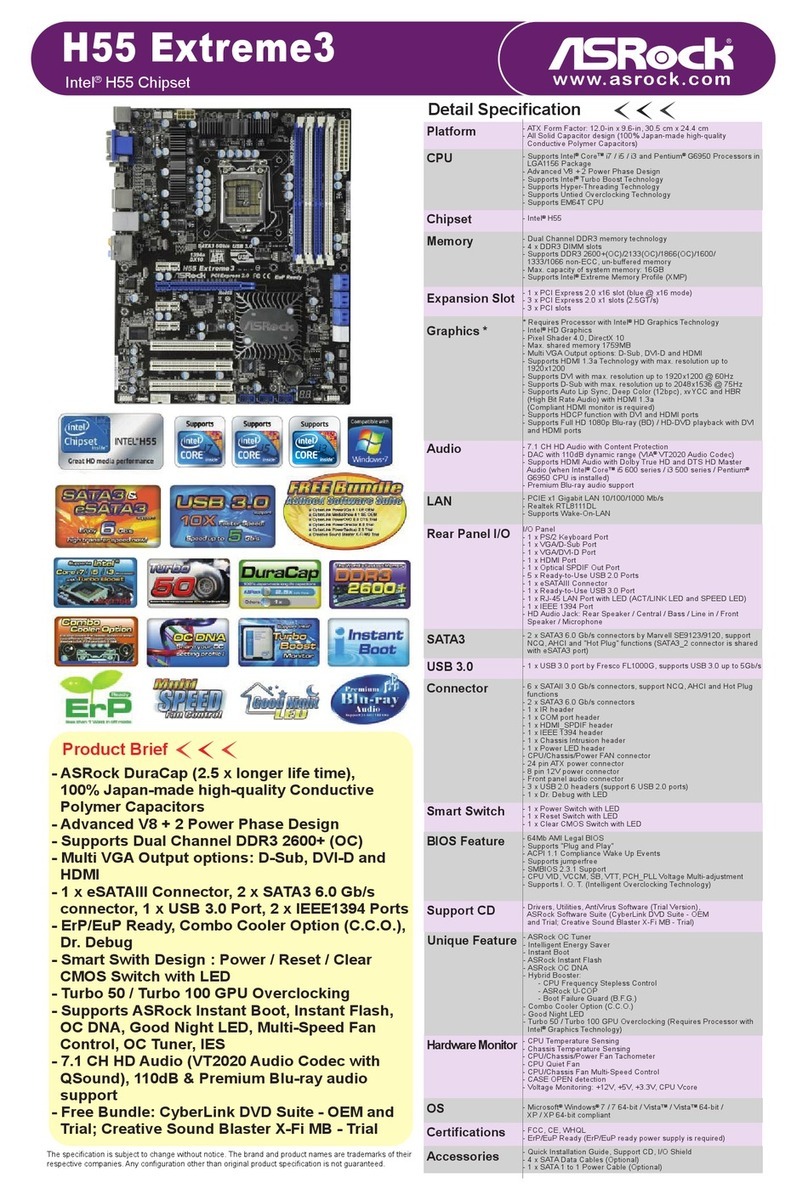 ASROCK H55 EXTREME3 User manual