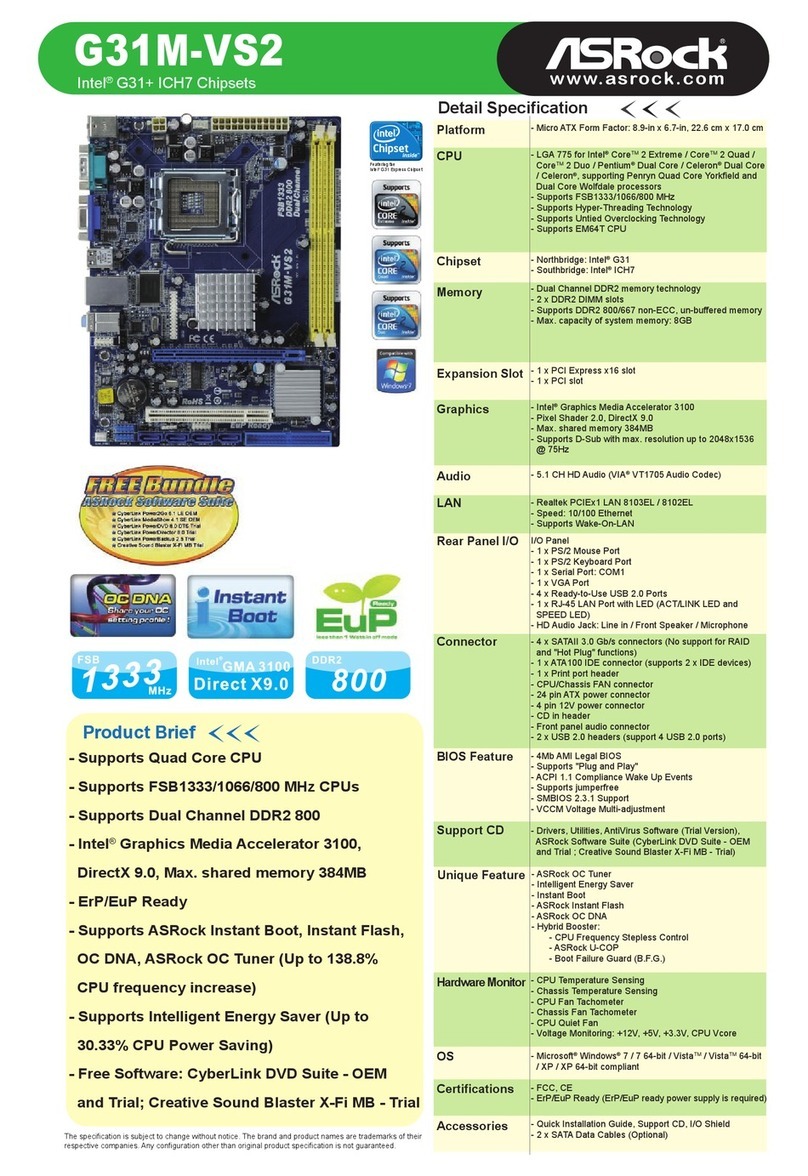 ASROCK G31M-VS2 User manual