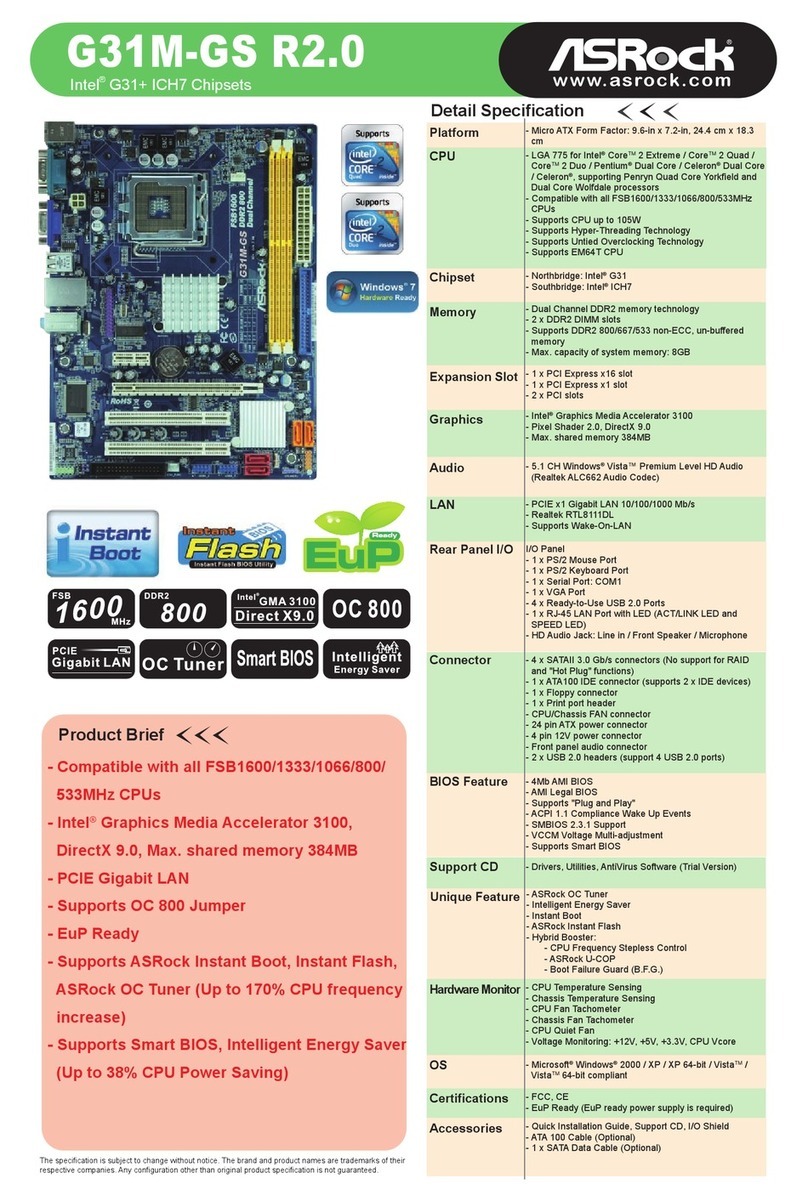 ASROCK G31M-GS - R2.0 brochure