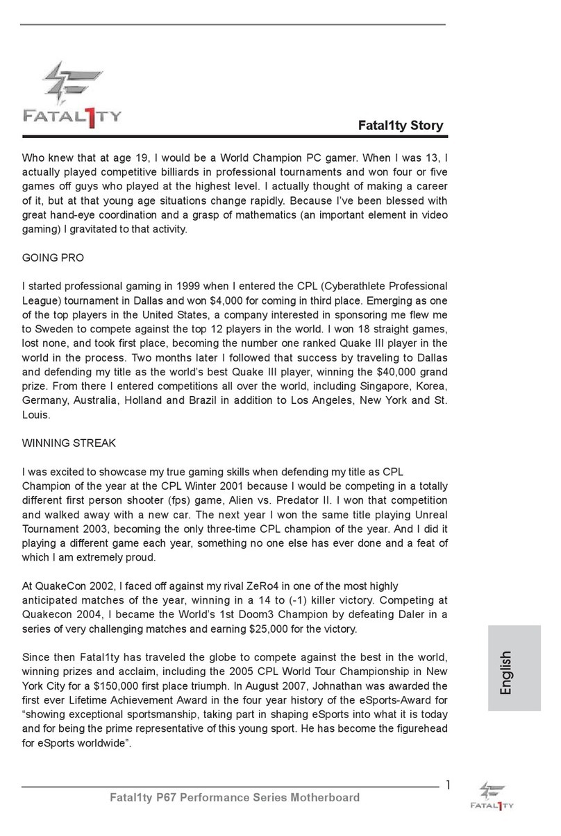 ASROCK FATAL1TY P67 PERFORMANCE - ANNEXE 955 User manual