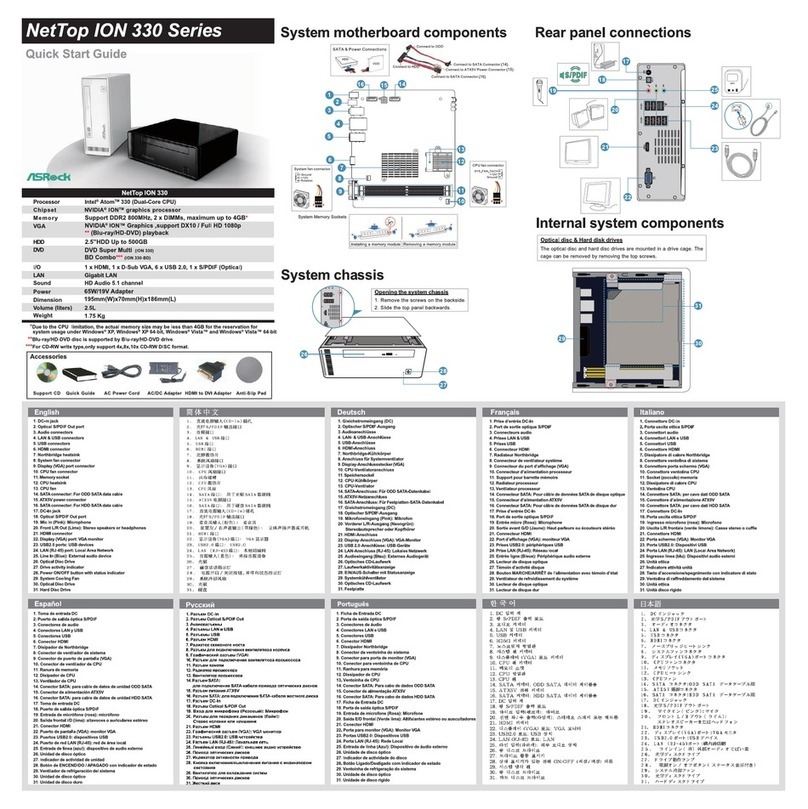 ASROCK ET TOP ION 330 SERIES - quick start guide