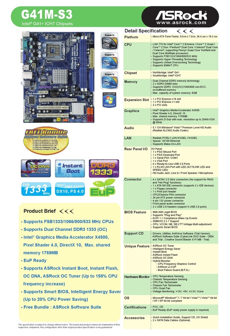 ASROCK G41M-S3 Specifications