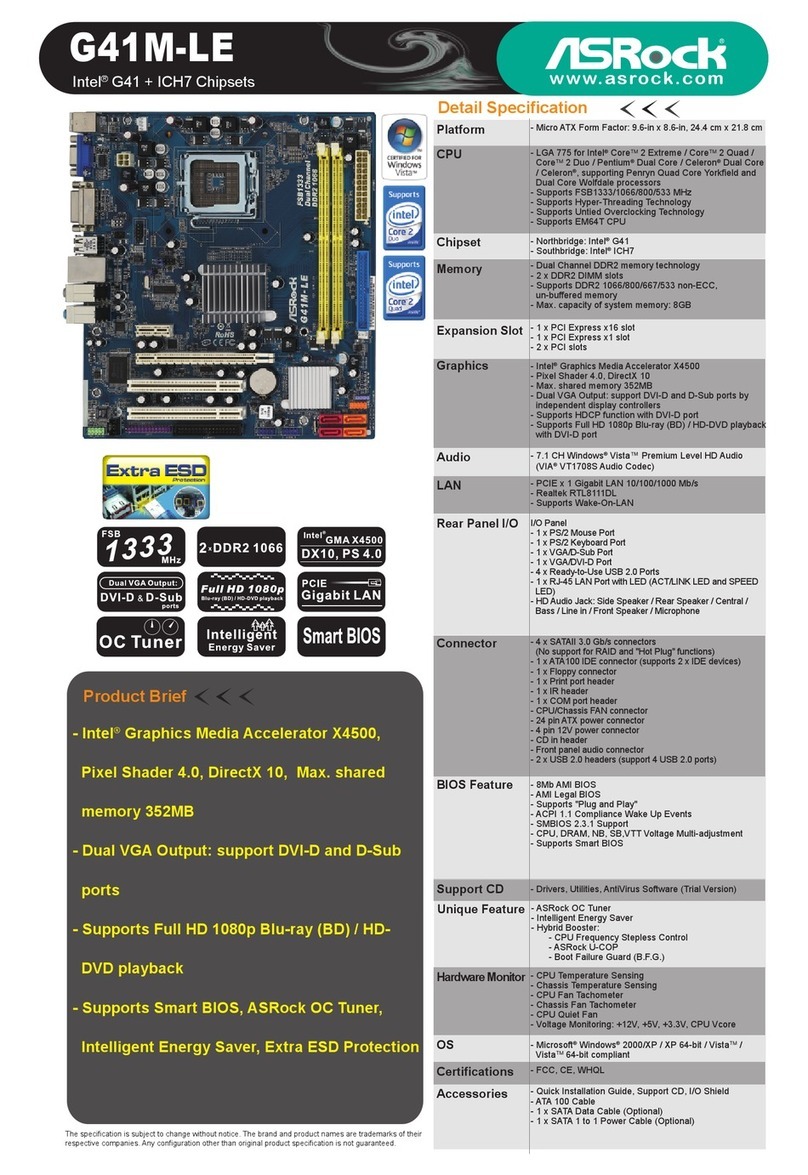 ASROCK G41M-LE User manual