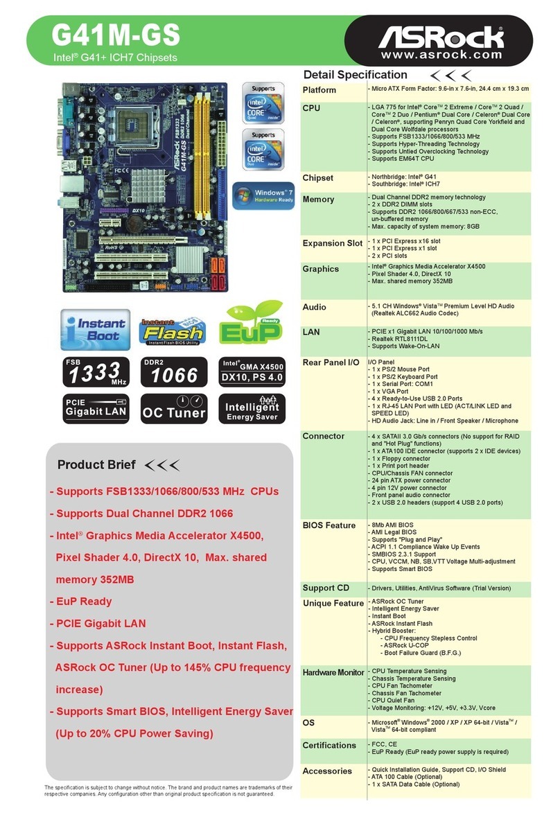 ASROCK G41M-GS Specifications