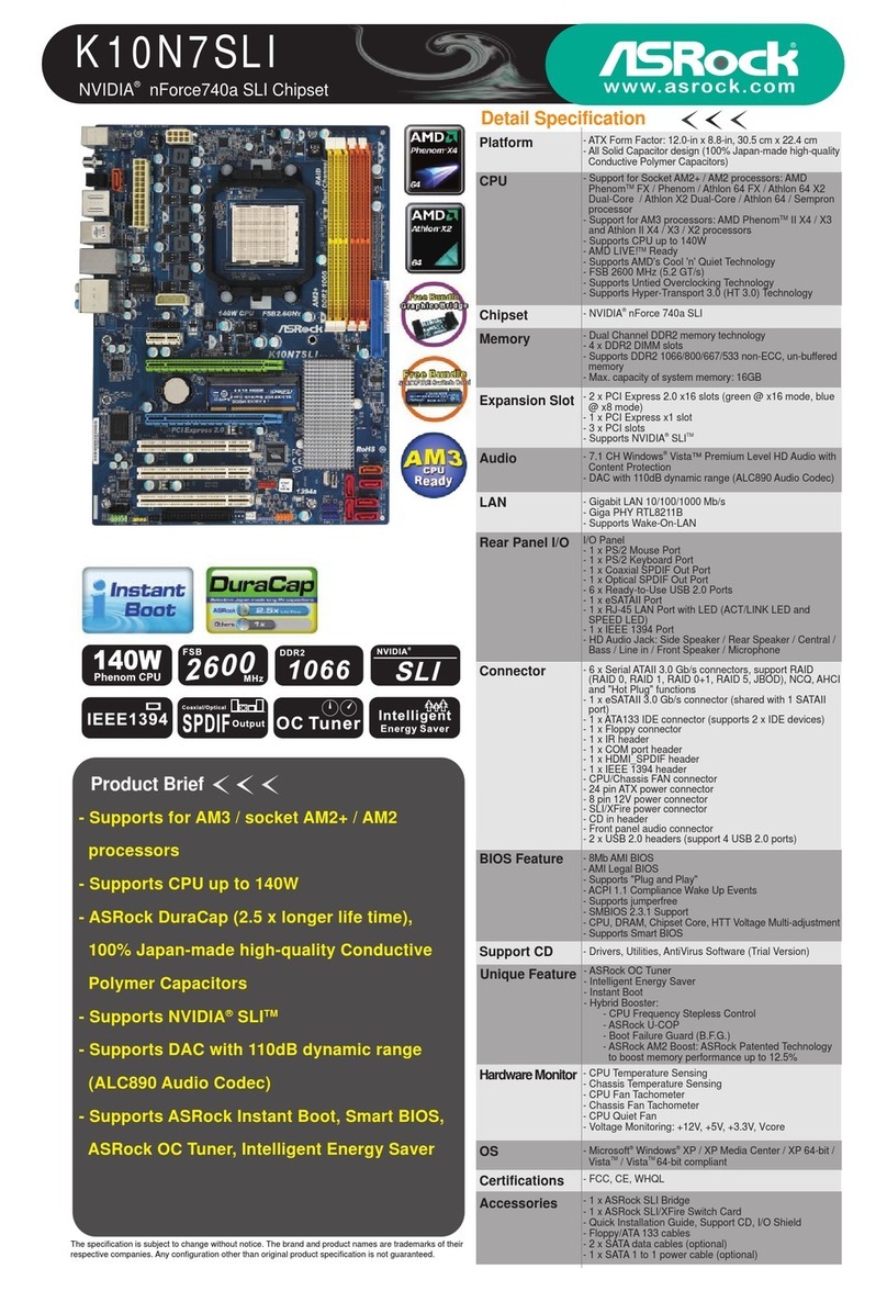 ASROCK K10N7SLI Specifications