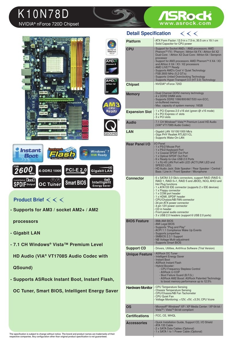 ASROCK K10N78D User manual