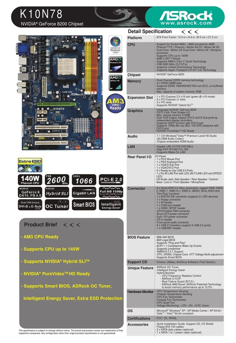 ASROCK K10N78 User manual