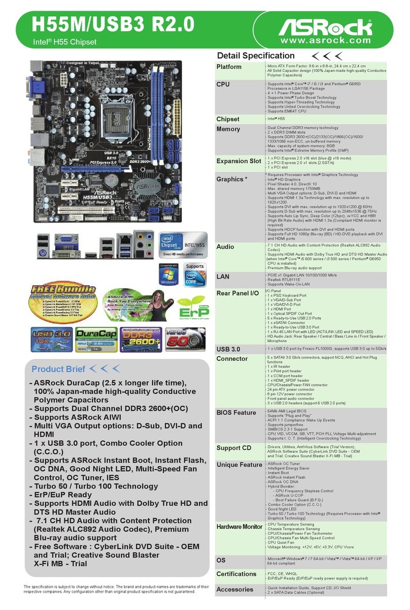 ASROCK H55M/USB3 R2.0 User manual