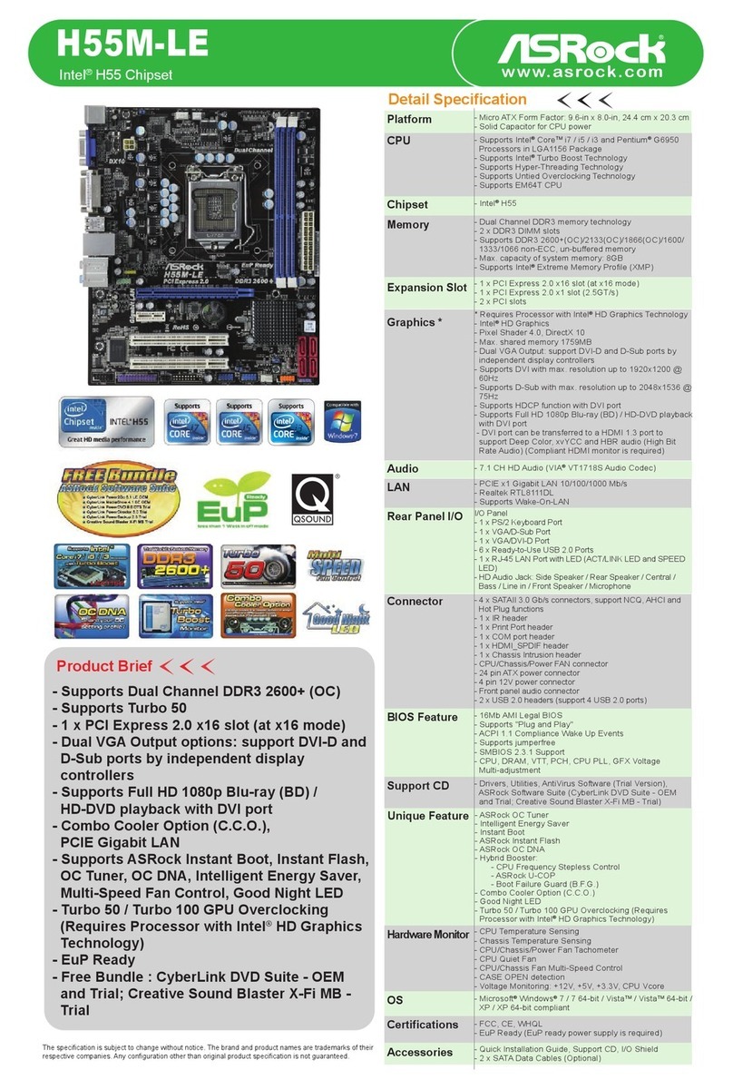 ASROCK H55M LE - V 1.0 - 01-2010 brochure