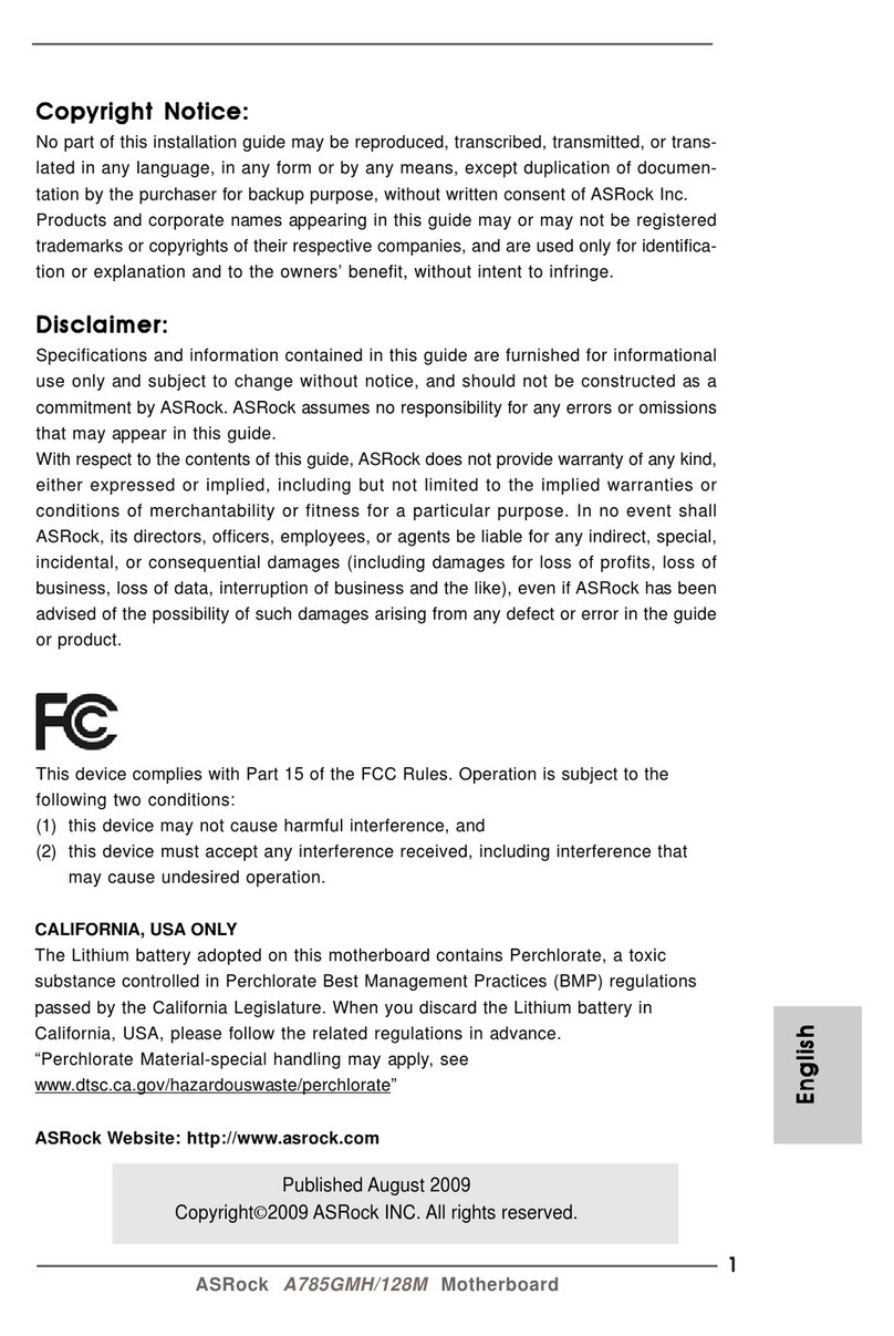 ASROCK A785GMH128M User manual