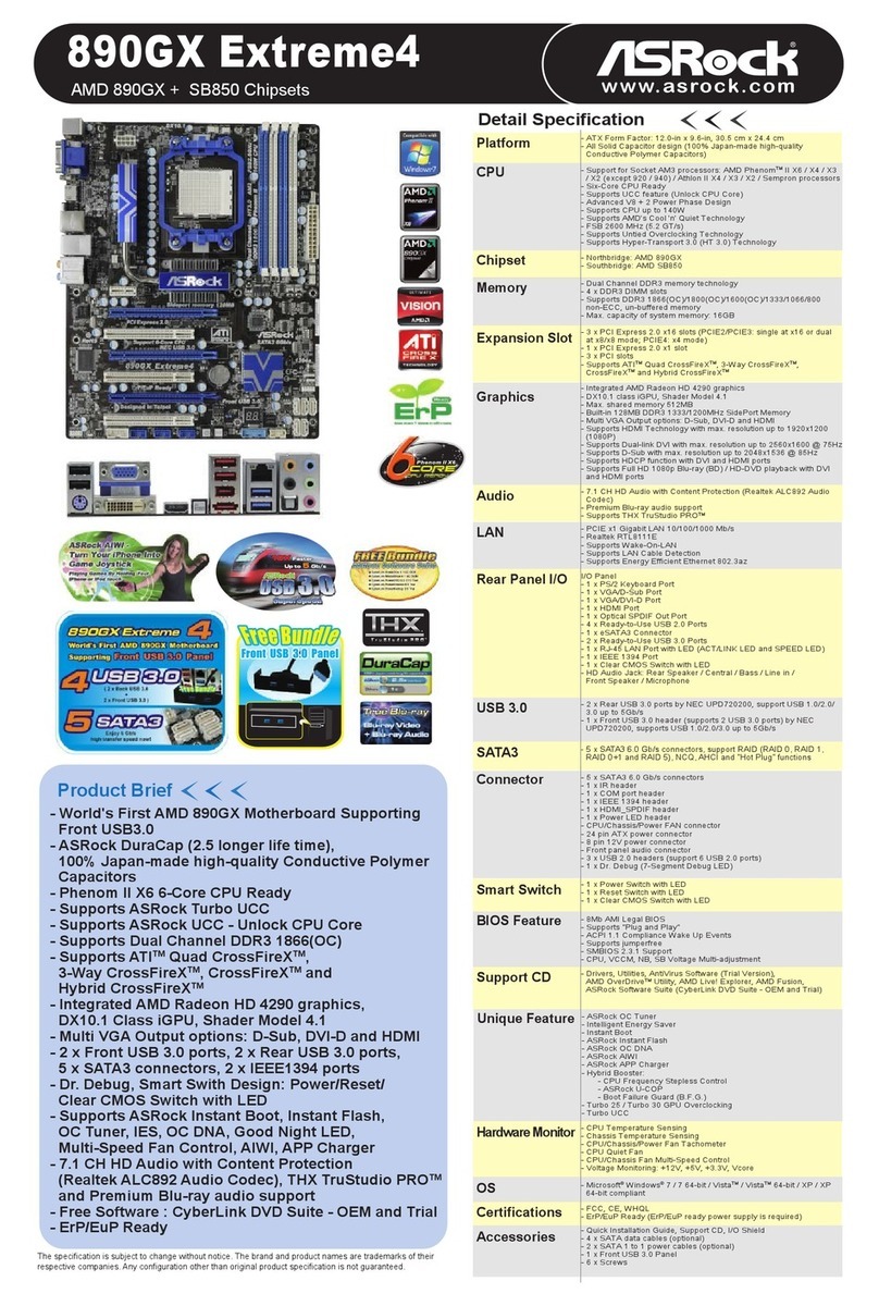 ASROCK 890GX EXTREME4 User manual